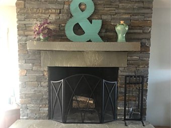 Black river mica ashlar - fireplace